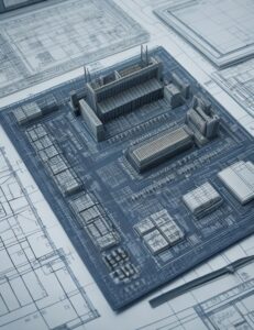 3D circuit board as a representation of bringing two technologies together.