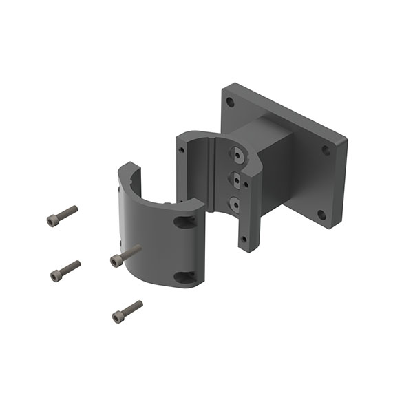 Wall Bracket - 2in OD Pole, Black